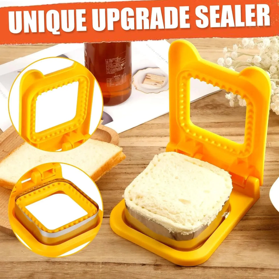 Stainless Steel Sandwich Cutter & Sealer Baking Tool Round & Square Shapes - Clarify.pk