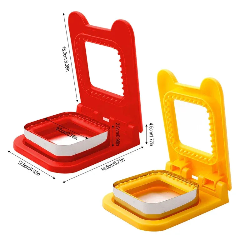 Stainless Steel Sandwich Cutter & Sealer Baking Tool Round & Square Shapes - Clarify.pk