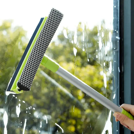 2-in-1 Long Handle Window Scraper – Adjustable Glass Cleaner - Clarify.pk