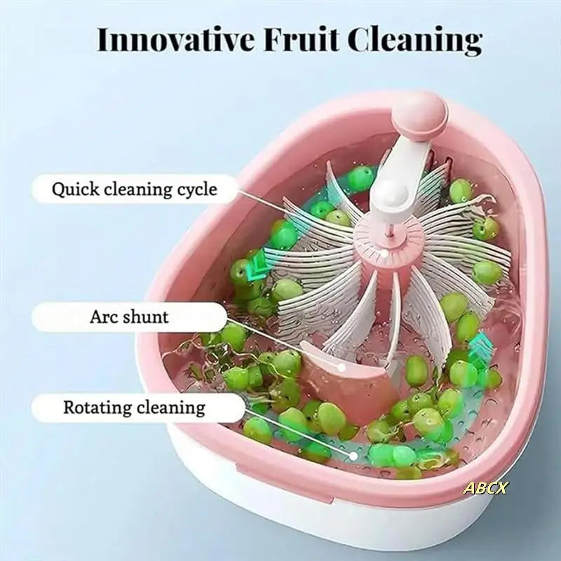 Portable Fruit And Vegetable Washer With Brush, Fruit Washing Bowl For Easy Cleaning