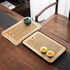 Bamboo & Melamine Rectangle Tea Tray