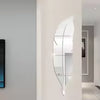 Modern Silver 3D Leaf Acrylic Mirror Wall Decor Stickers