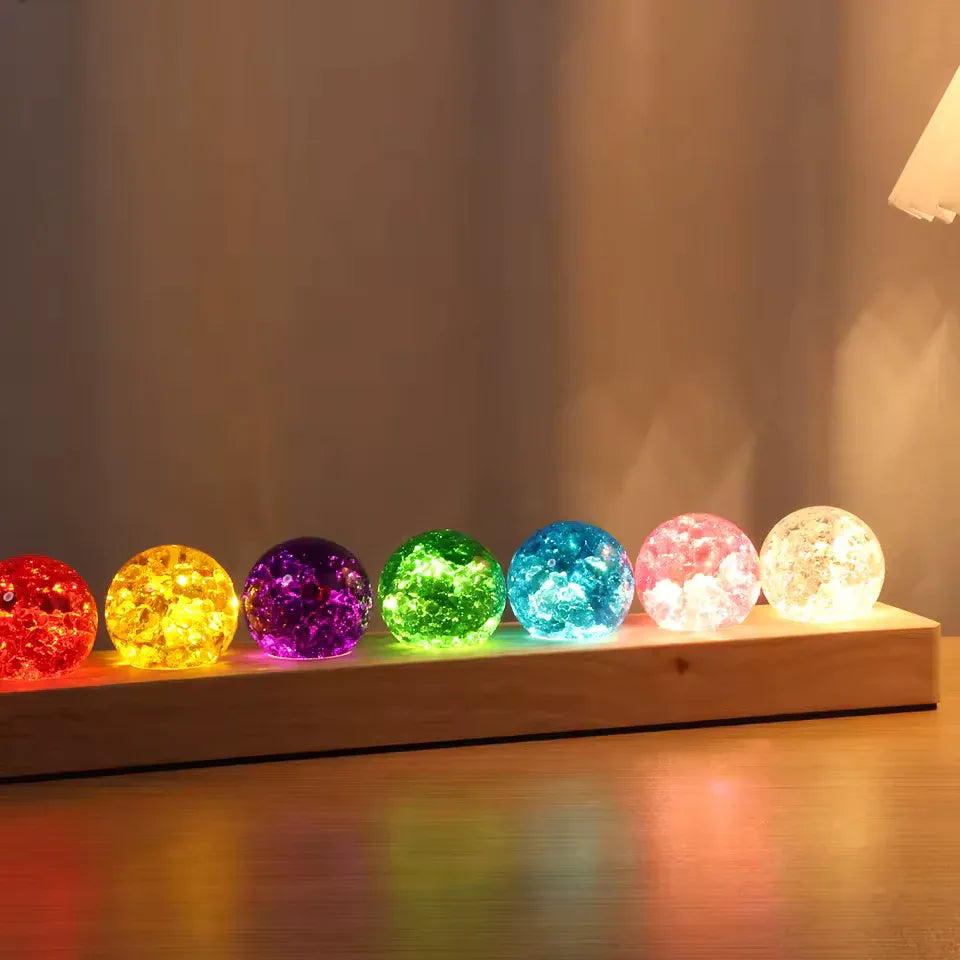 7 LED کرسٹل بال - گھر اور تحائف کے لیے آرائشی روشنی