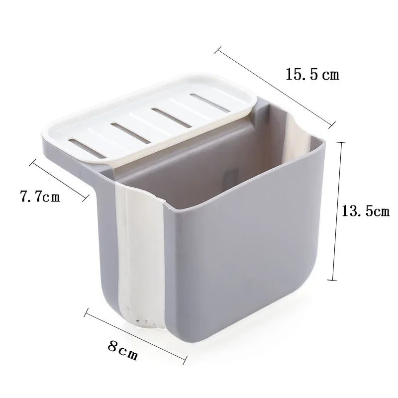 Kitchen Sink Retractable Drain Basket Suction Cup Hanging Storage Rack Kitchen Waste Pool Dry and Wet Separation Trash Organizer