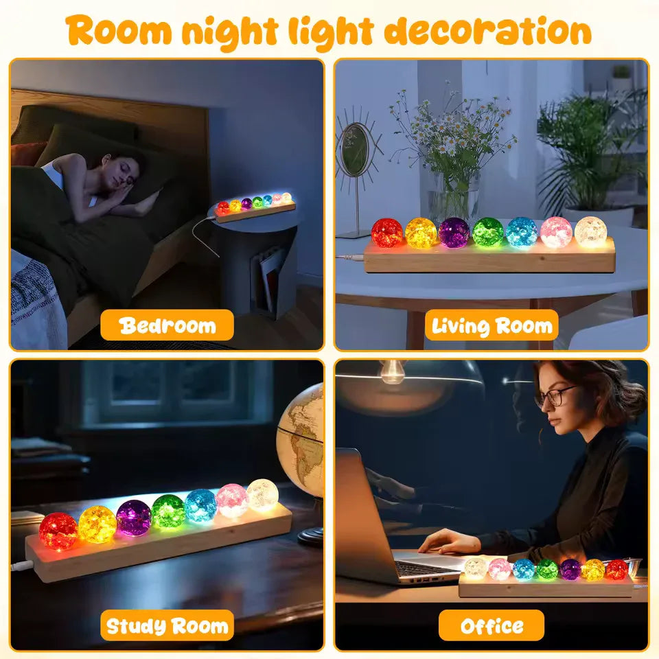 7 LED کرسٹل بال - گھر اور تحائف کے لیے آرائشی روشنی