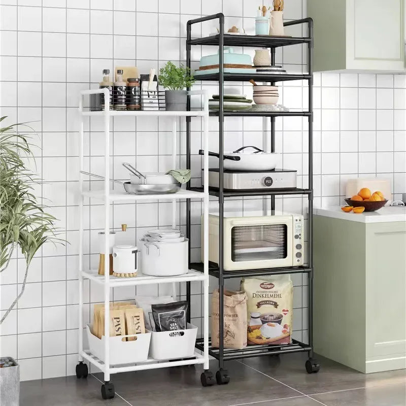Multi-Level Kitchen Storage Rack – Floor & Wall Mounted - Clarify.pk