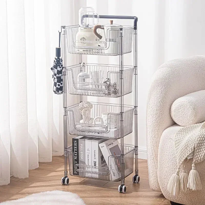 Movable Kitchen Storage Cart with Wheels