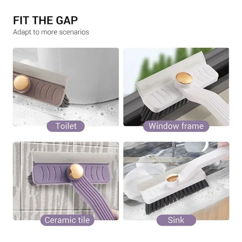 360° Multi-Function Rotating Crevice Cleaning Brush – Hard-Bristled Space Cleaner