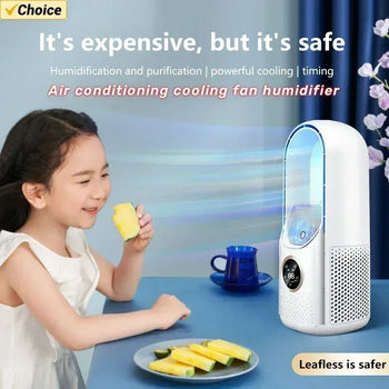USB Leafless Desktop Air Cooler – Mist Fan Humidifier - Clarify.pk