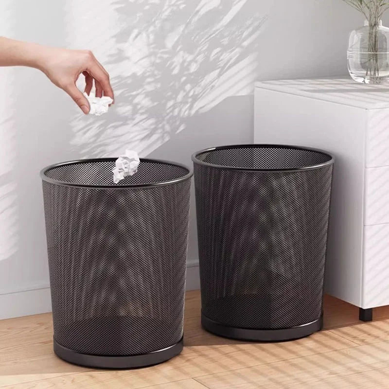 Metal Mesh Trash Can – Rustproof Wire Waste Bin