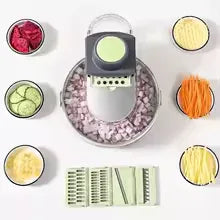 9-in-1 Vegetable Grinder & Cutter – Multifunctional Kitchen Tool - Clarify.pk