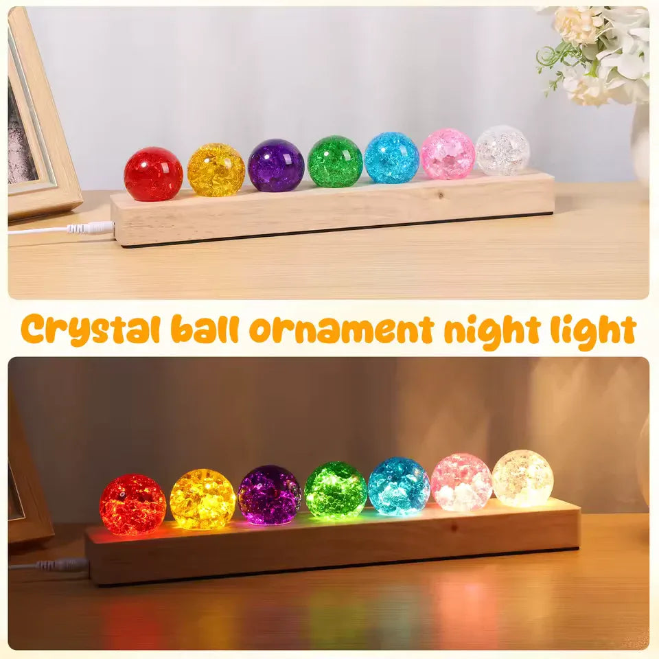 7 LED کرسٹل بال - گھر اور تحائف کے لیے آرائشی روشنی