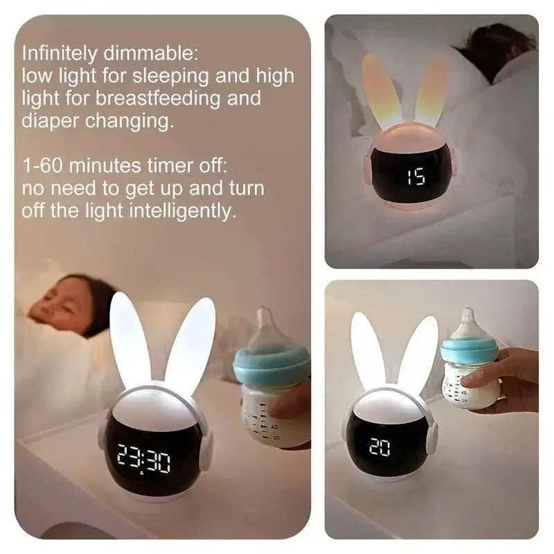 Rabbit Digital Alarm Clock – LED Display Bedside Clock - Clarify.pk
