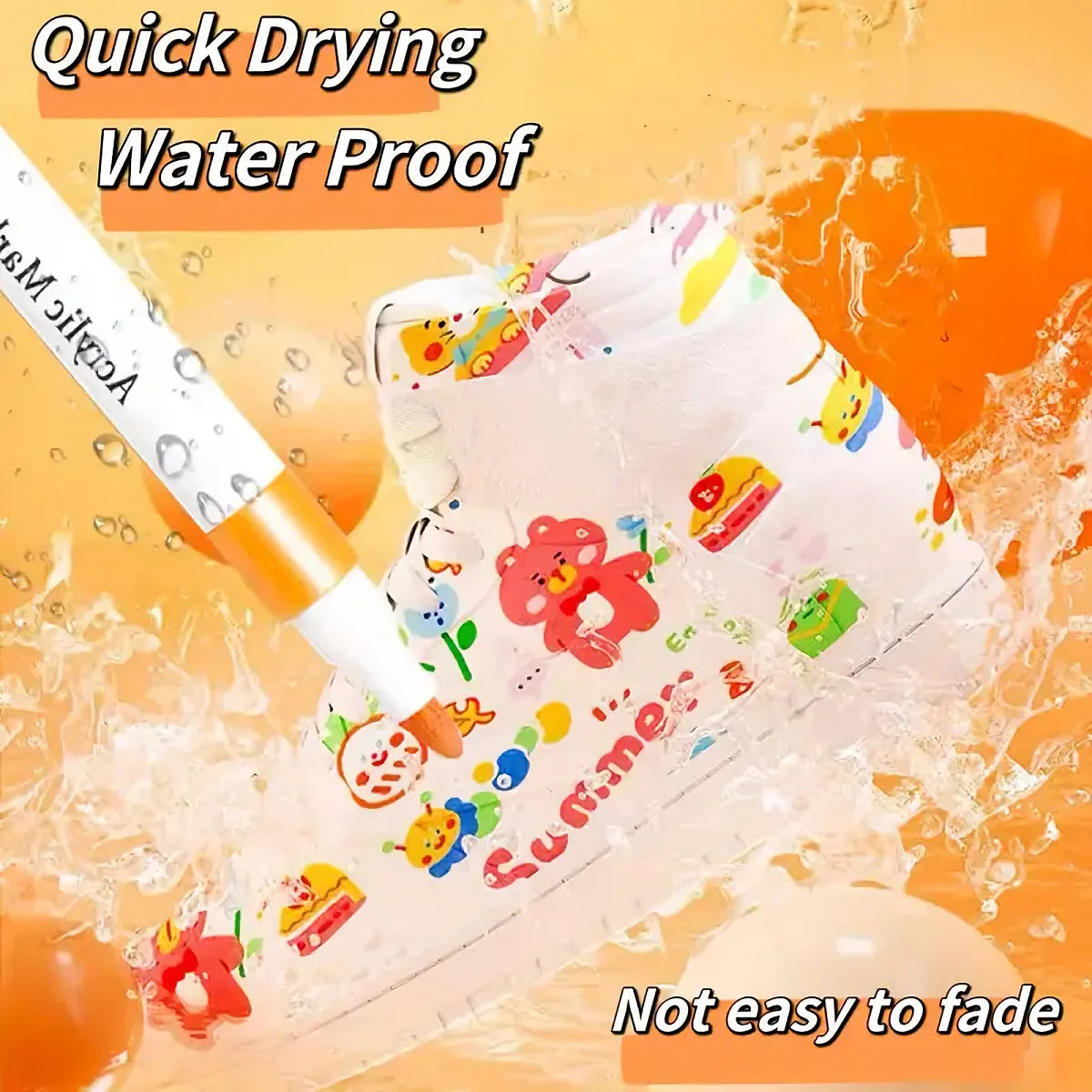 48-Color Double-Tipped Acrylic Marker pens Set - Ideal for Rock, Glass, and Multi-Surface Painting - No Bleeding