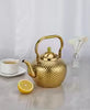 Luxury Golden Stainless Steel Kettle – Elegant Dot Pattern Stovetop Teapot