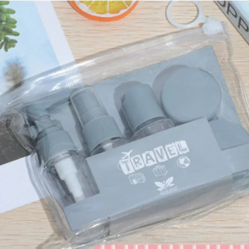 5PCS Travel Mini Cosmetic Cream Pot Set – Transparent Containers (Random Color) - Clarify.pk