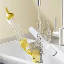 3-in-1 Window Wiper – Spray, Scrub & Squeegee Glass Cleaning Tool