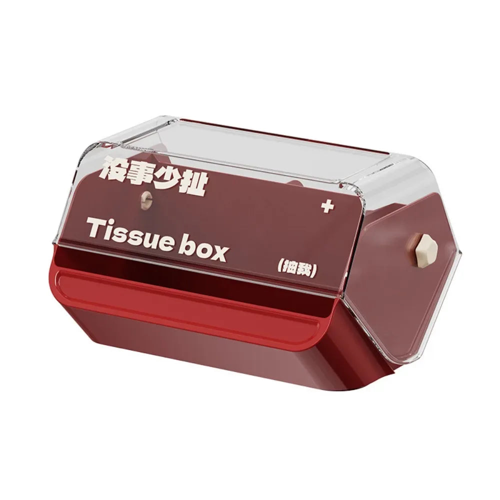 Durable Plastic Tissue Box – Anti-Slip Decorative Holder - Clarify.pk
