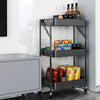 Dining Furniture Hairdressing Salon Tools Trolley Hand Cart with Wheel Movable 3-layer Furniture Rack Metal Beauty Salon Cart