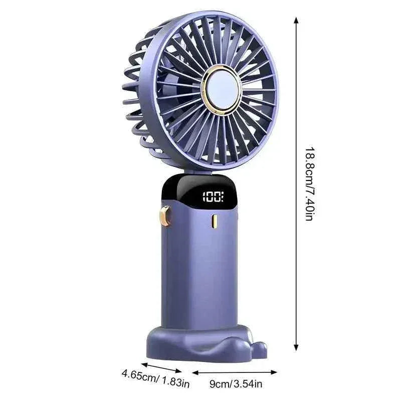 Foldable USB Table Fan with LED Display - Clarify.pk