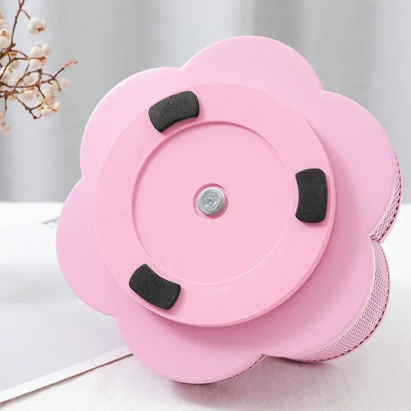 دھاتی گھومنے والا قلم ہولڈر - 360° میک اپ اور ڈیسک آرگنائزر