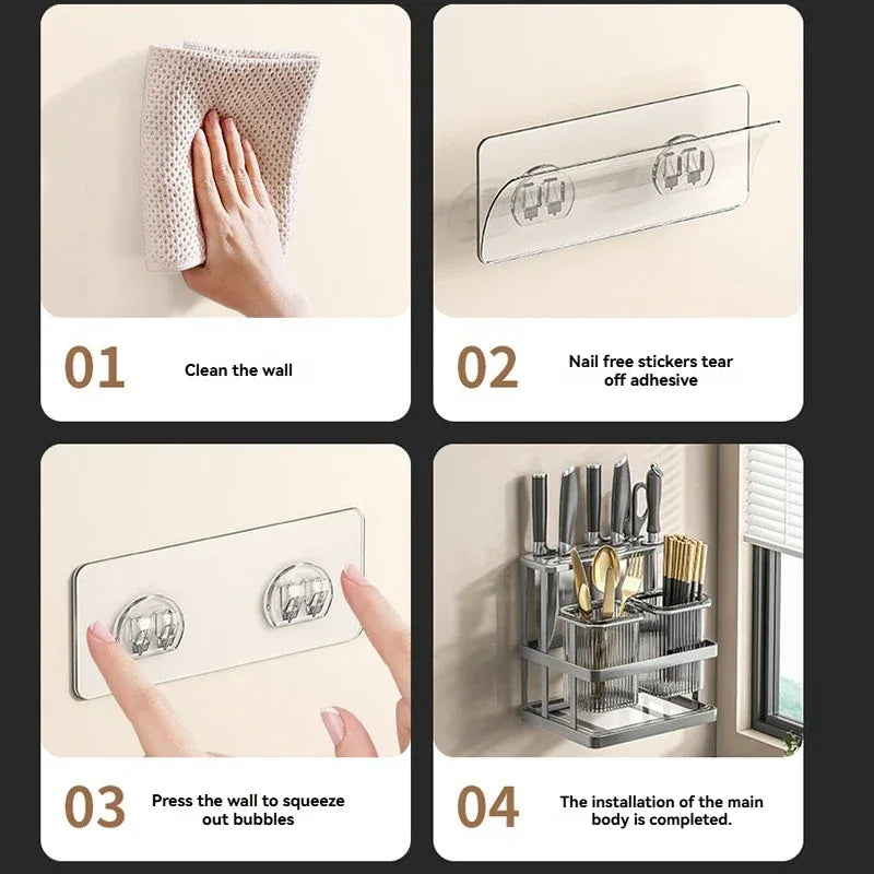 Multi-Function Kitchen Storage Rack – Knife & Board Holder - Clarify.pk