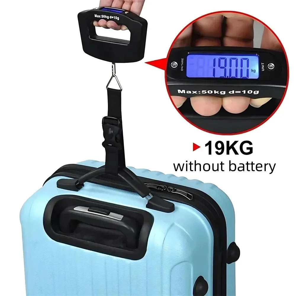 50kg/10g پورٹیبل سفری سامان کا پیمانہ - ڈیجیٹل ہینڈ ہیلڈ وزنی پیمانہ