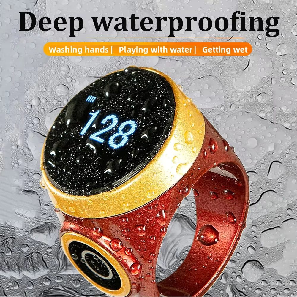 HD LED Smart Zikr Ring – High-Definition Digital Tasbih with App Sync & Matte Finish