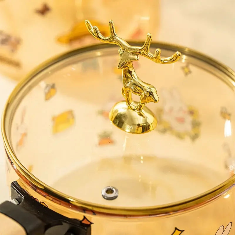 High-Temperature Resistant Glass Milk Pot – Thermal Heating Borosilicate Bowl - Clarify.pk