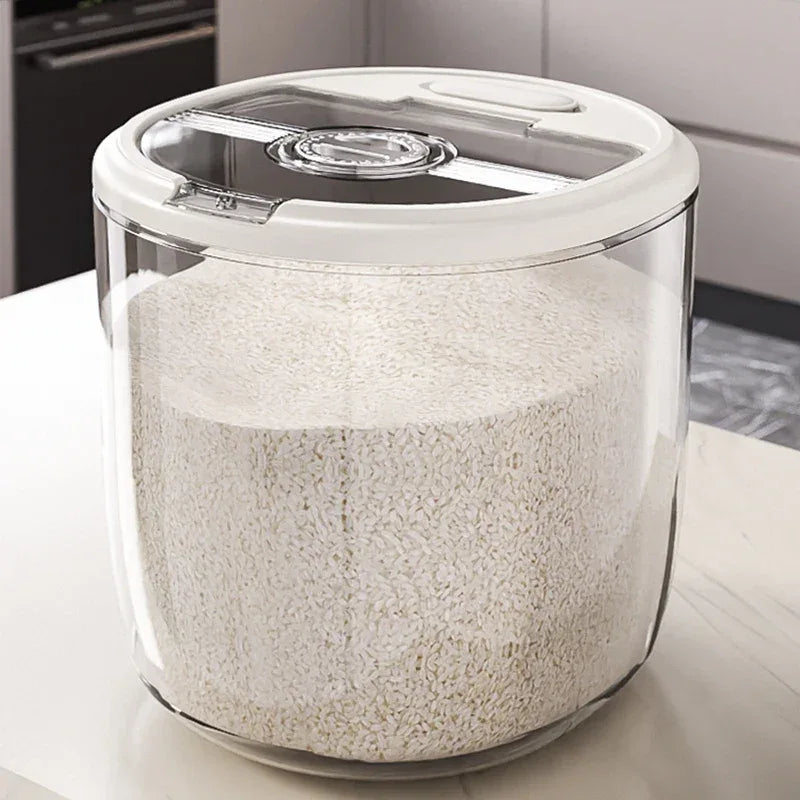 Acrylic Kitchen Rice Storage Box – Airtight Food Container for Grains & Pulses - Clarify.pk