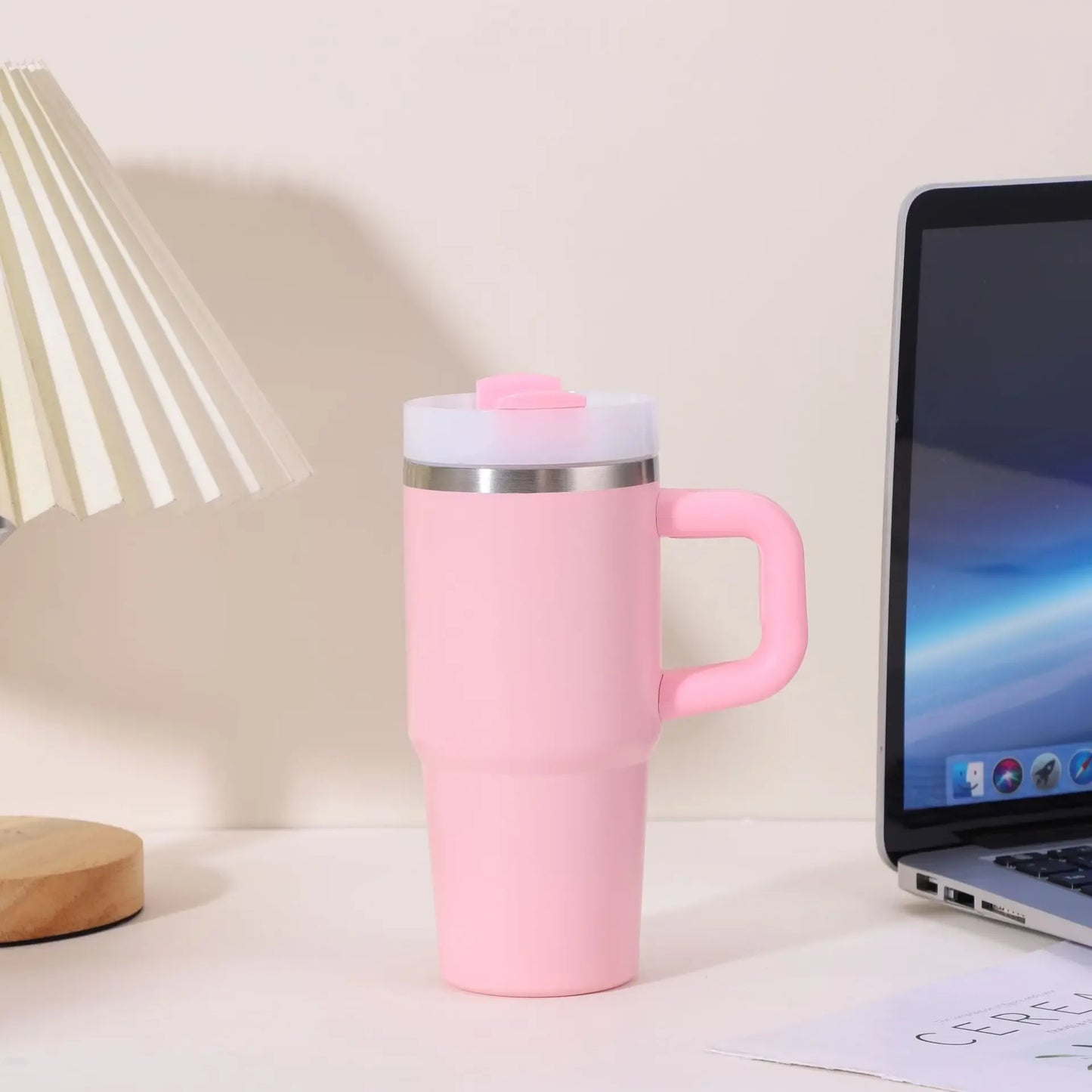 Stanley-Style Mini 40oz Plain Tumbler – Durable & Sleek (Random color) - Clarify.pk