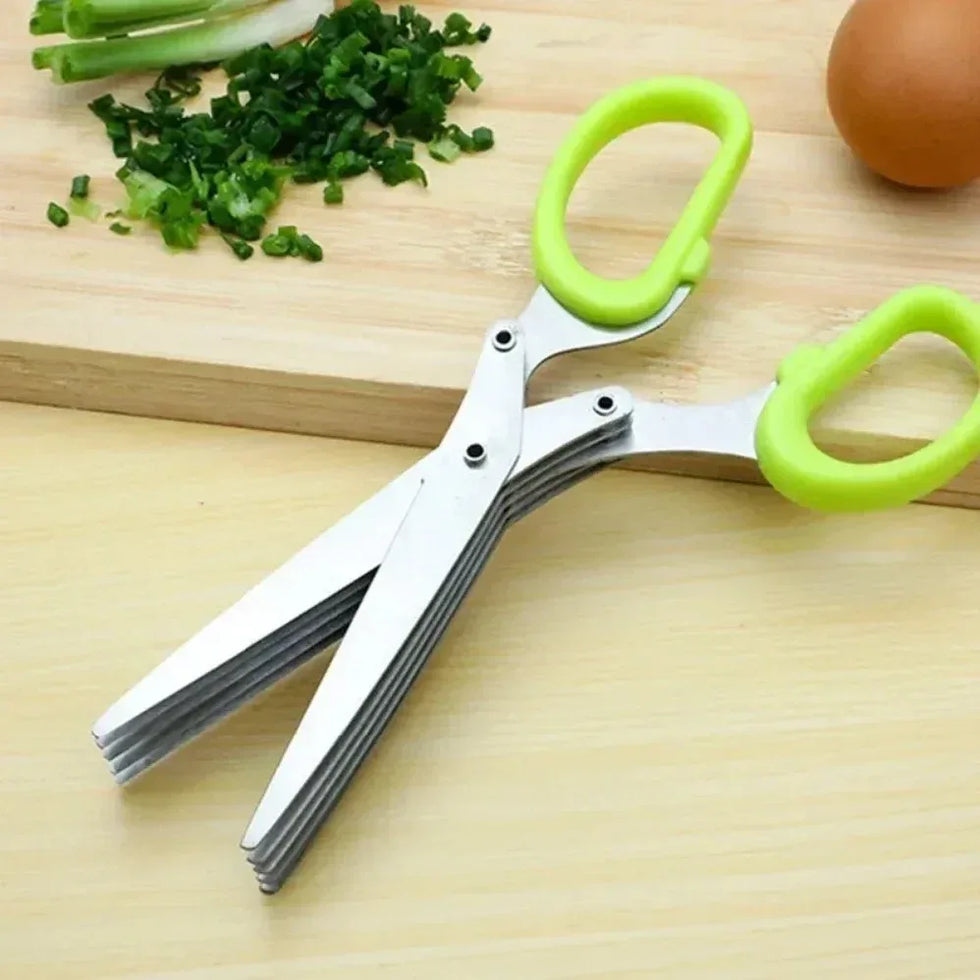 Mini 5-Blade Scissors – Multi-Layer Herb & Paper Cutter - Clarify.pk