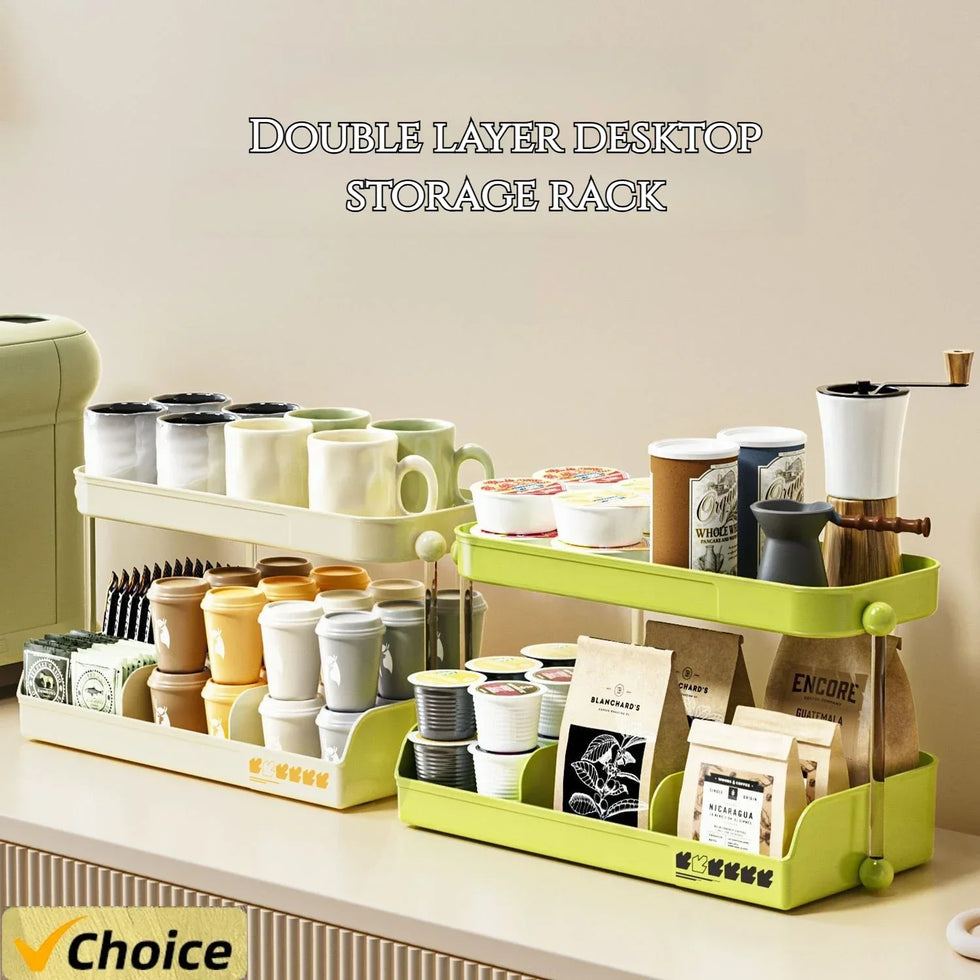 2-Tier Storage Organizer Rack - Clarify.pk