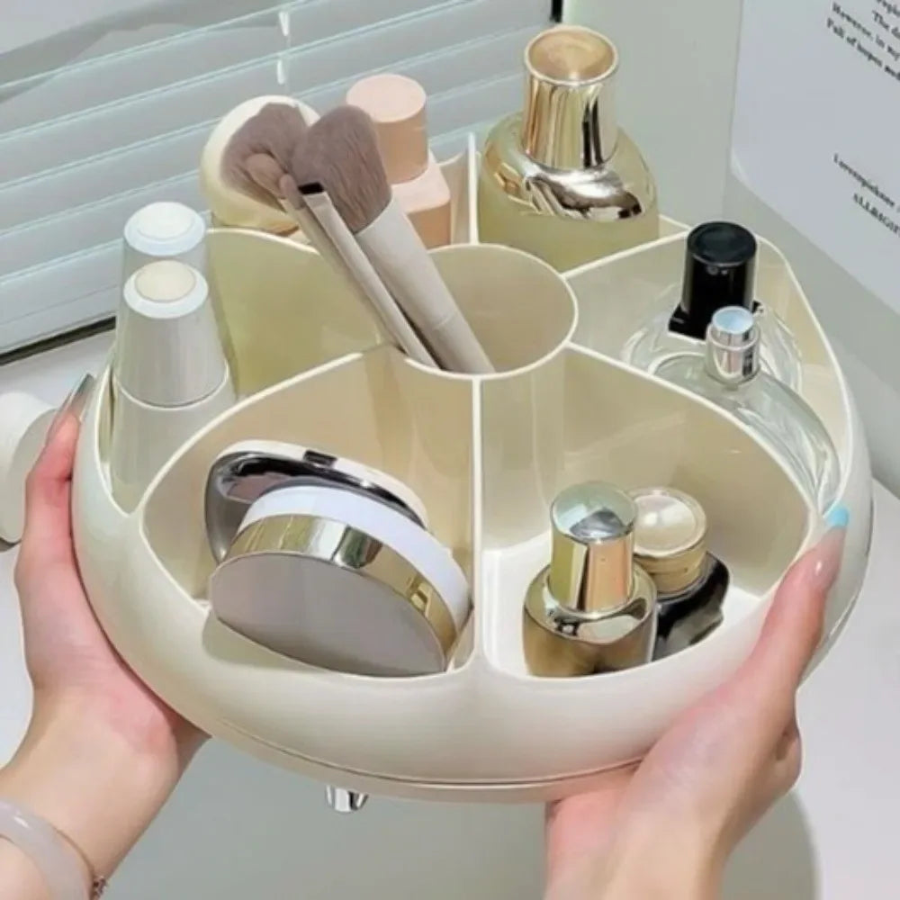 Rotating Cosmetic Storage Organizer – Large Capacity Makeup Holder - Clarify.pk