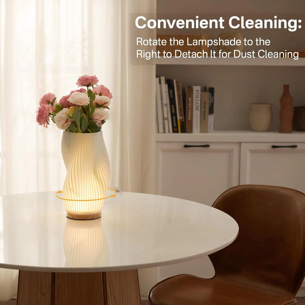 Premium LED Vase Lamp – Decorative Floral Mood Light & Modern Flower Vase