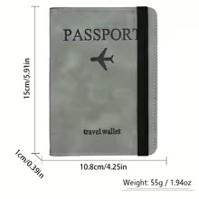 Men’s Premium PU Leather Travel Passport Wallet – Multi-Functional Card Holder & Passport Purse for Business Travel & Document Organization