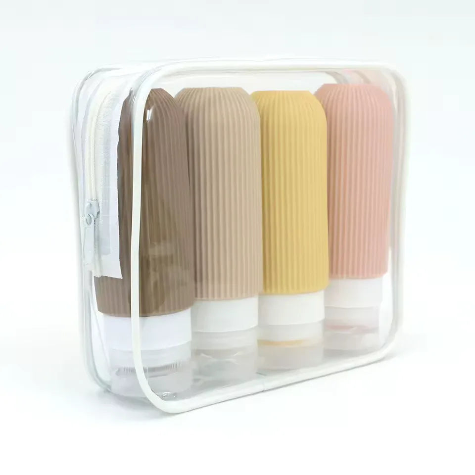 4-Piece Toiletry Pouch Set – Travel Cosmetic & Organizer Bags - Clarify.pk