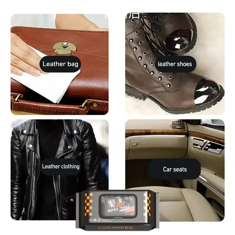 Car Interior Cleaning 80Pcs Wipes – Multi-Functional - Clarify.pk