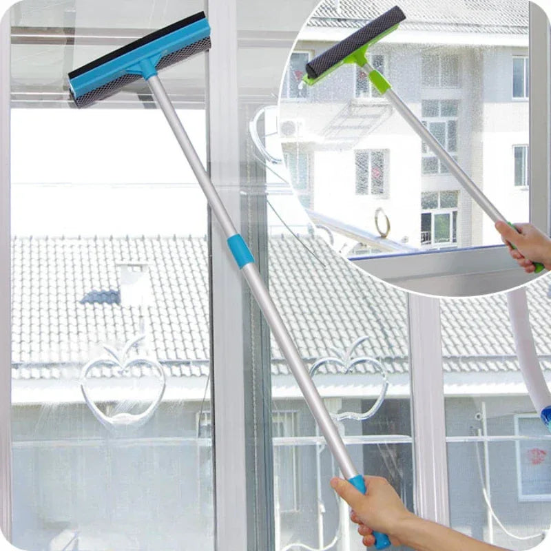 2-in-1 Long Handle Window Scraper – Adjustable Glass Cleaner - Clarify.pk