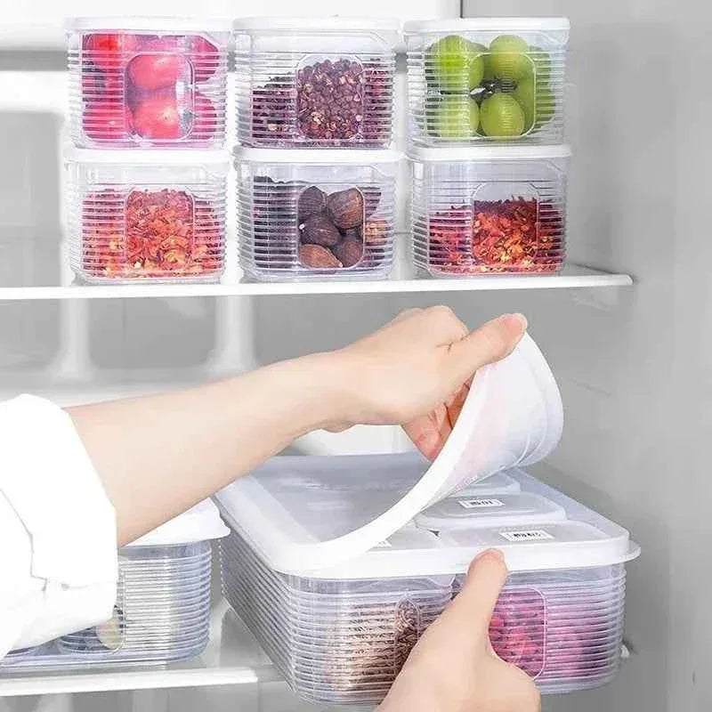 6 Grid Vegetable Storage Box for Kitchen Organization and Fresh Produce - Clarify.pk