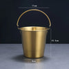 Mini Stainless Steel Pails Small Ice Bucket With Handle For Beverage Wine French Fries Chicken Wings Home Bars Parties Use