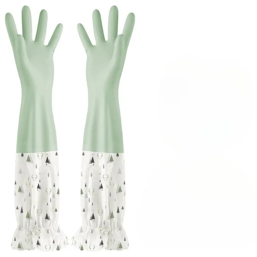 Long Silicone Dishwashing Gloves – Heat & Scrub Safe