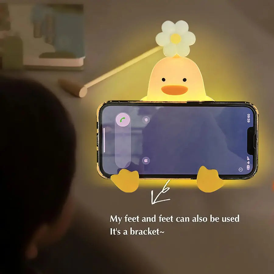 Duck LED Night Light – USB Rechargeable Silicone Lamp