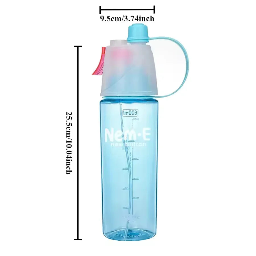 Transparent Spray Bottle – Large Capacity Summer Sports Cup - Clarify.pk