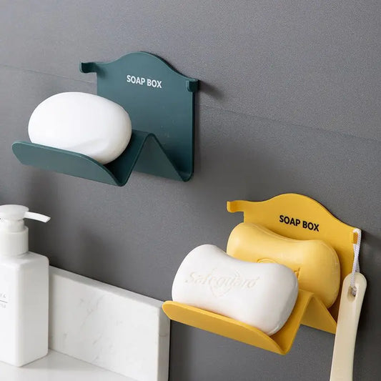 Punch-Free Wall Mounted Soap Box – Drainable Holder