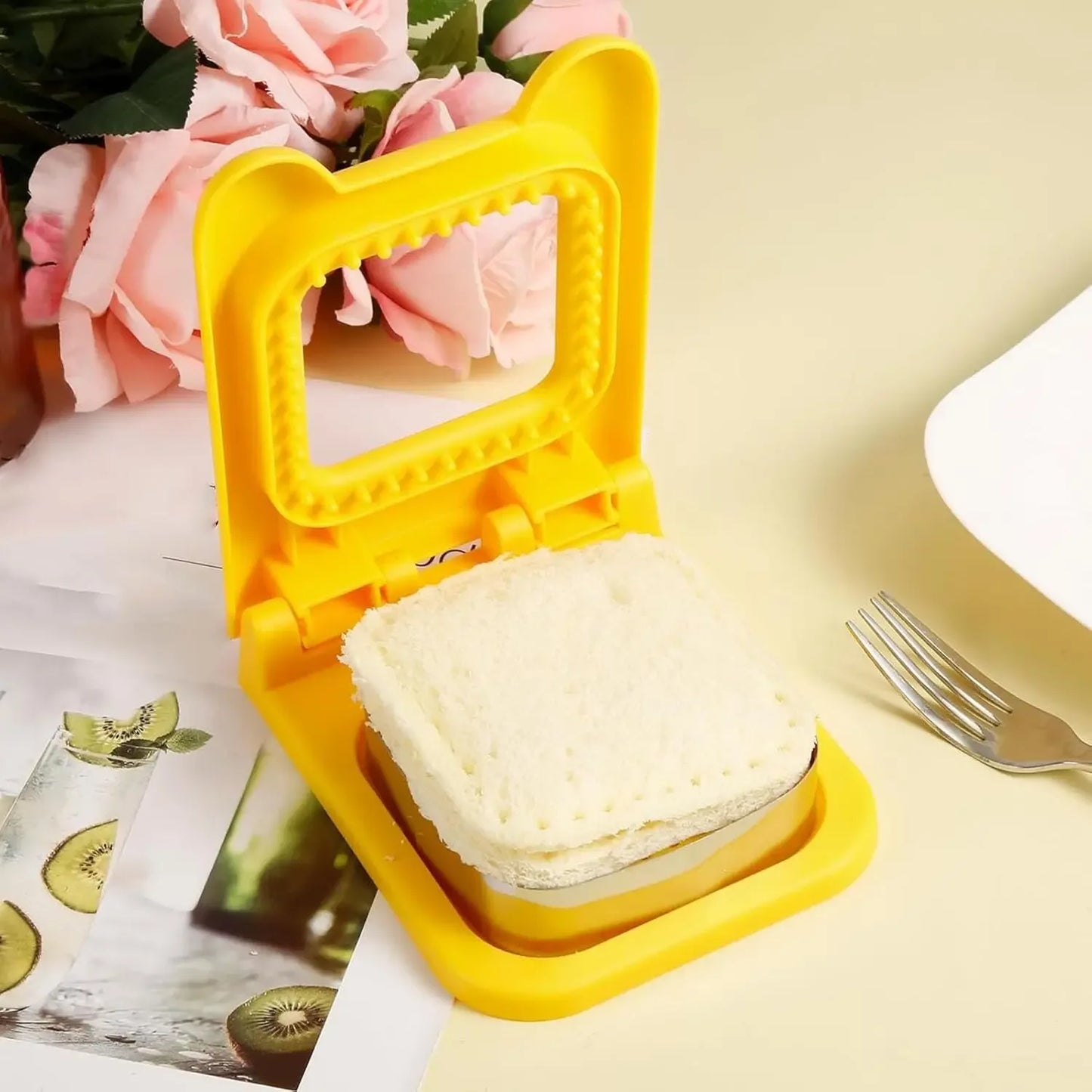 Stainless Steel Sandwich Cutter & Sealer Baking Tool Round & Square Shapes - Clarify.pk