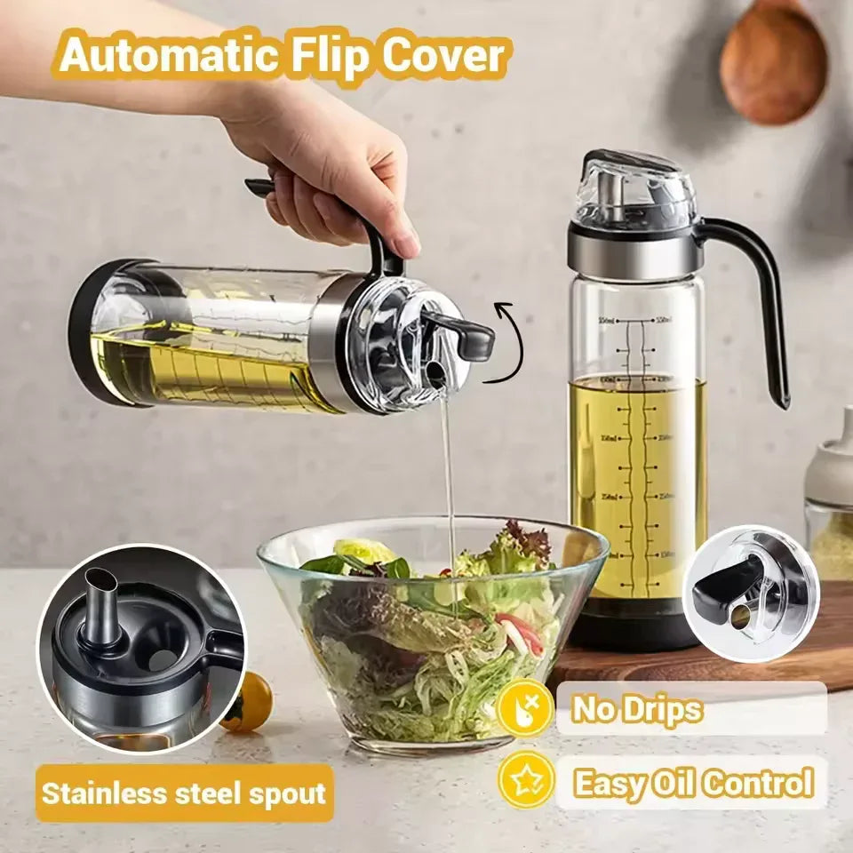 550ml Cooking Oil Dispenser Bottle – Seasoning Pourer for Kitchen