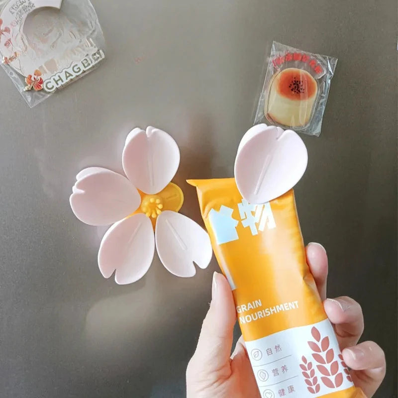 Sakura Magnetic Fridge Seal Clip - Petal Snack Bag Clip & Flower Fridge Decoration