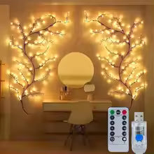Enchanted Willow Rattan LED Branch Lights – 72 LEDs