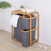 Bamboo Laundry Basket – 3 Collapsible Storage Bags - Clarify.pk
